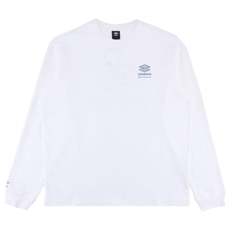 レタリンググラフィック長袖Tシャツ UQ311CRL92WHT