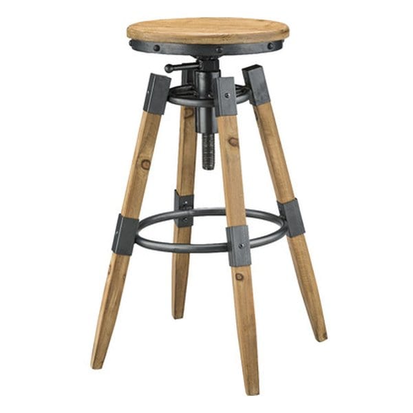 ハイスツール ブラウン 幅54×奥行き54×高さ70-78.5cm TTF-818