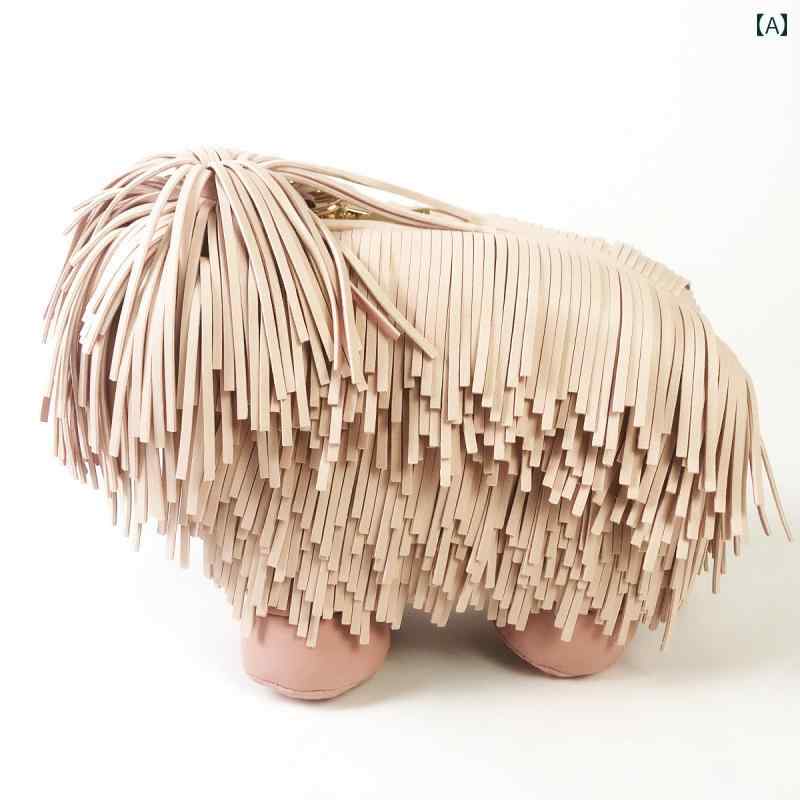 パーティーバッグ レディース 華やか キュート おしゃれ チャウチャウ ショルダー シェパード ドッグ タッセル 子犬 形 クロス ボディバッグ 5,276円