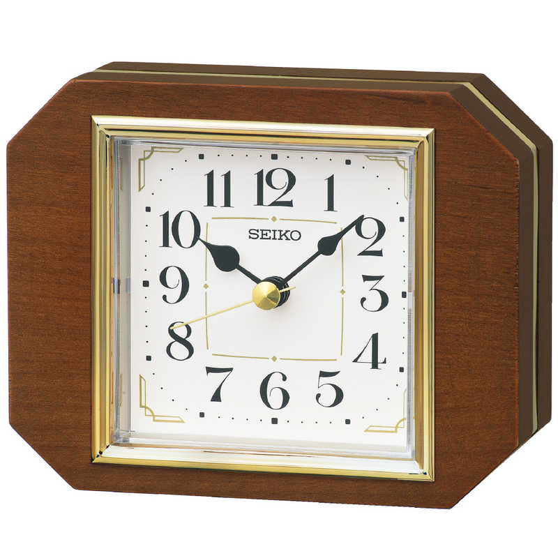 セイコー　置き時計 アルダー茶木地　BZ364B