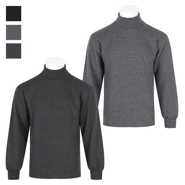 メンズ冬起毛モックネックリブTシャツNA-TSK-Q002-グレー