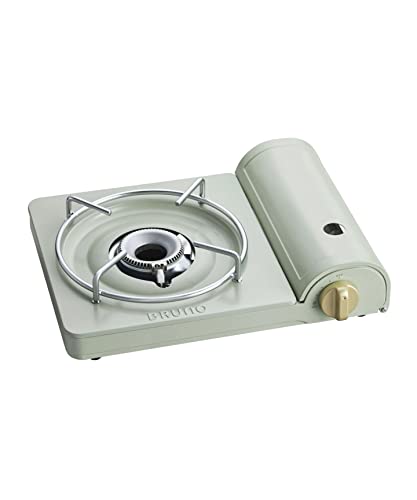 ブルーノ カセットコンロ スリム キャンプ ガス 焼肉 アウトドア 千石 小型 防災 用品 震災 備え かわいい おしゃれ グリーン BOE095-GR