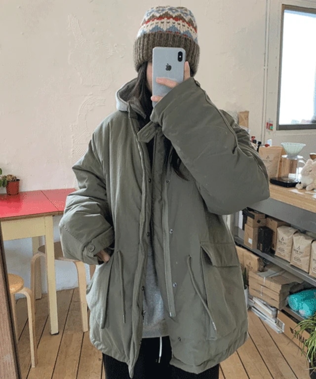 [UNISEX] ウィンター ハーフ ロングフィールドジャケット