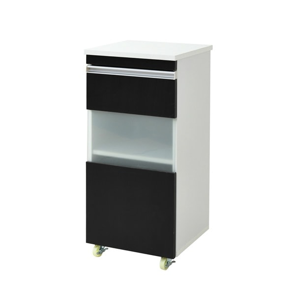 JKプラン キッチン 隙間収納 ラック 幅40 奥行39.5 高さ90 FKC-0005-WHDB ホワイト×ダークブラウン