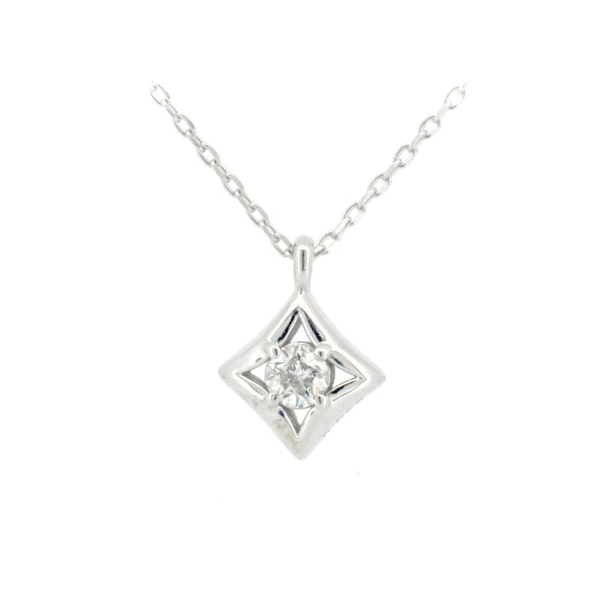 フェスタリア ビジュ ソフィア ウィシュアポンアスター ダイヤモンド ネックレス 0.058ct K10WG(10金 ホワイトゴールド) 質屋出品