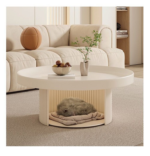 小さなローテーブルリビングルーム用ラウンドコーヒーテーブル収納スペース一人暮らし用テーブル