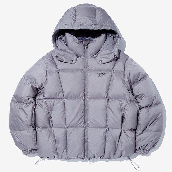 ポンプフード2WAYパディングジャケット グレー REJU5FD53G2
