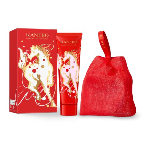 KANEBO(カネボウ) コンフォートストレッチィウォッシュII リミテッドエディション2026 洗顔 130g+泡立てネット もっちり泡 抱水美容液洗顔 乾燥 保湿 毛穴 角質 角栓 小じわ ティー