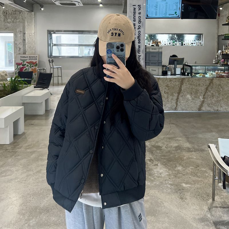 秋冬ファッション 中綿コート ジャケッ 裏起毛ファッション 厚手 ショット丈 リンジ 流行り ゆったり ダウンジャケット キルティングアウター冬アウター