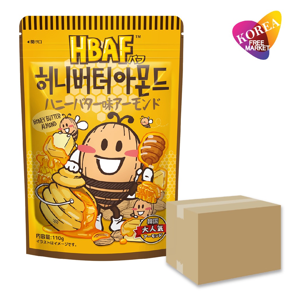 ハニーバター味アーモンド箱売り 20袋入り 110g / 韓国お菓子 ハニーバターアーモンド ナッツ おやつ おつまみ