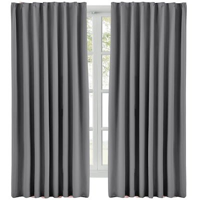 他サイト： Hansleep カーテン 遮光カーテン 1級遮光 厚手 断熱 防寒 防音 無地 洗濯可能 寝室 リビング 2枚組 (グレー, 幅100cm×丈178cm)の商品画像
