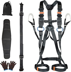 水平型腿ベルト 多目的 ハーネス 安全帯フルハーネス安全帯 セット６点 墜落制止用器具 電気工事 落