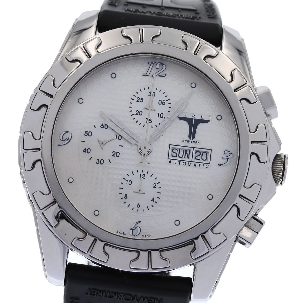 訳あり ティレットニューヨーク TIRET NEW YORK クロノグラフ デイデイト 自動巻き メンズ _828209【中古】