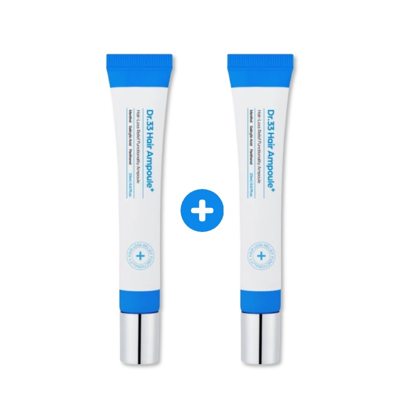 【正規品】ドクター33 脱毛ケア ヘアアンプル 20ml×2本 育毛美容液 頭皮ケア スカルプケア 抜け毛対策 男女兼用