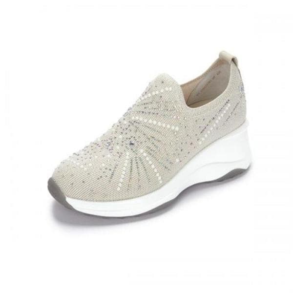 セーブゾーン07 女性 ローカット スニーカー ストーンディテール ニットスニーカー 516422301UP (S18627087)