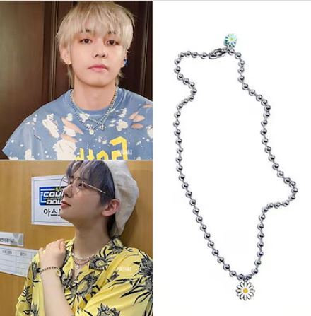[正品店][BTS Vテテ着用] デイジーネックレス WHiTE n MiNT DAiSY #82/韓国