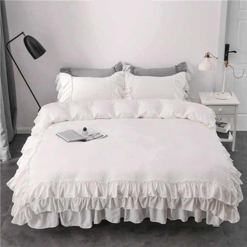 布団カバー セット 韓国 おしゃれ 布団 肌布団 クイーン ベッド 姫系