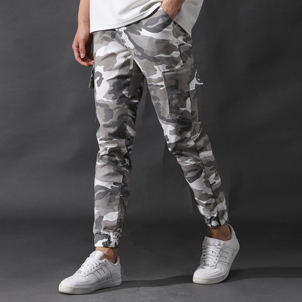 (ジュアンズ) リネンミリタリーハーフバンディングカーゴジョガーパンツ FICP8583