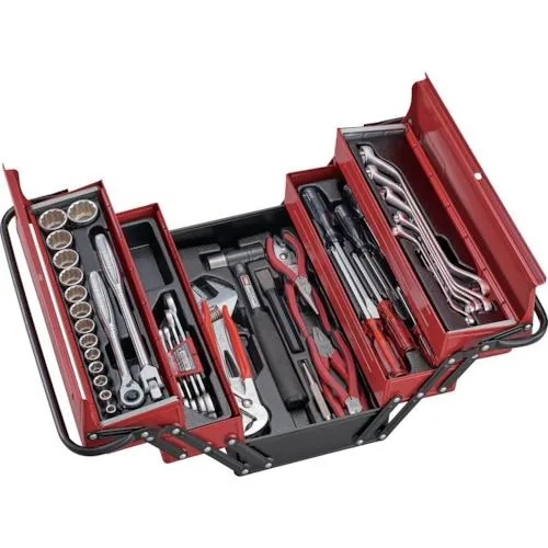【メーカー直送品】TONE 整備用工具セット ツールセット(メンテナンス用) 間口410×奥行220×高さ220mm セット内容53点 700SD