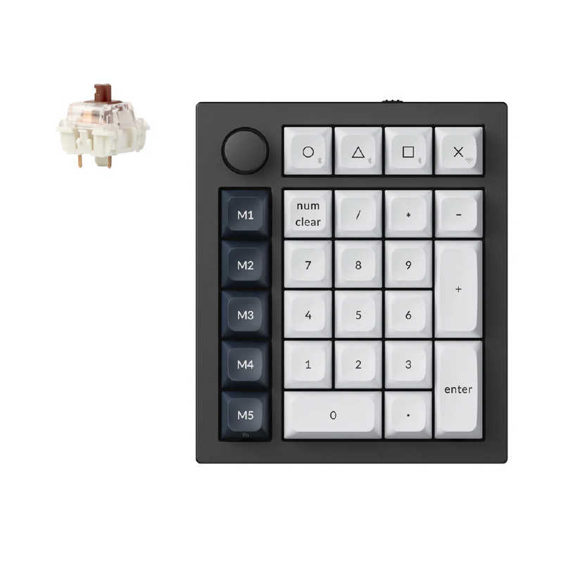 キークロン　テンキー Q0 Max(茶軸) ［有線・ワイヤレス /Bluetooth・USB-A＋USB-C］ カーボンブラック　Q0MM3