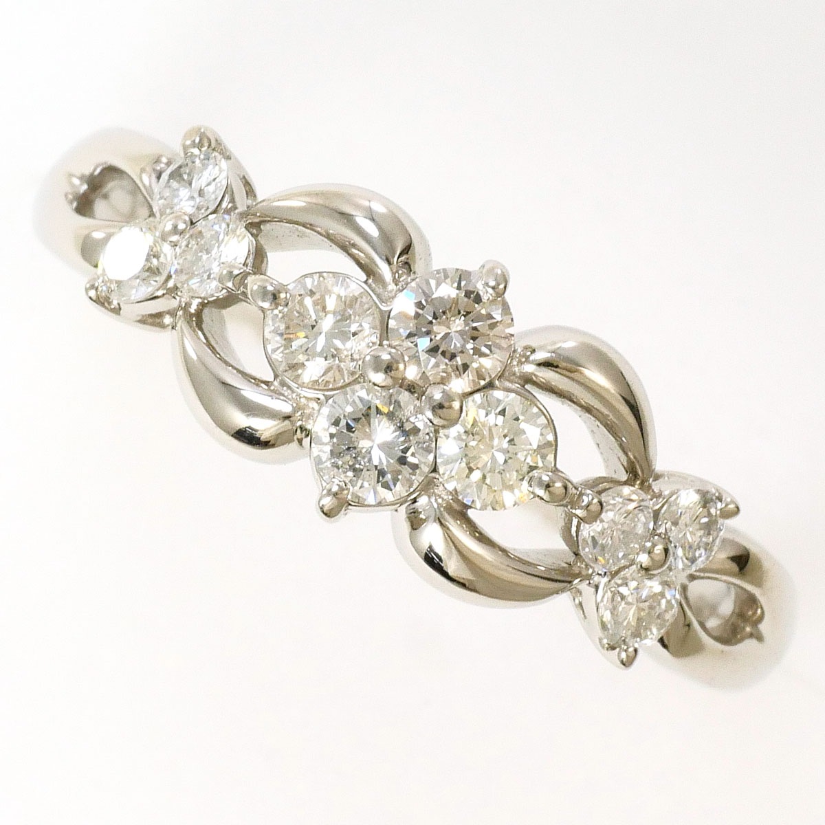 PT900 プラチナ リング・指輪 11号 ダイヤモンド 0.50ct 総重量約4.7g 中古