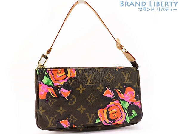 超美品ルイヴィトンモノグラムローズポシェットアクセソワールアクセサリーポーチワンショルダーバッグハンドバッグM48615