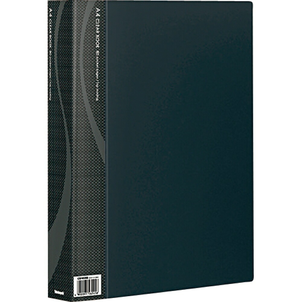 （まとめ買い）クリアブック ベーシックカラー A4判 80P ブラック CB1035D-N [x3]