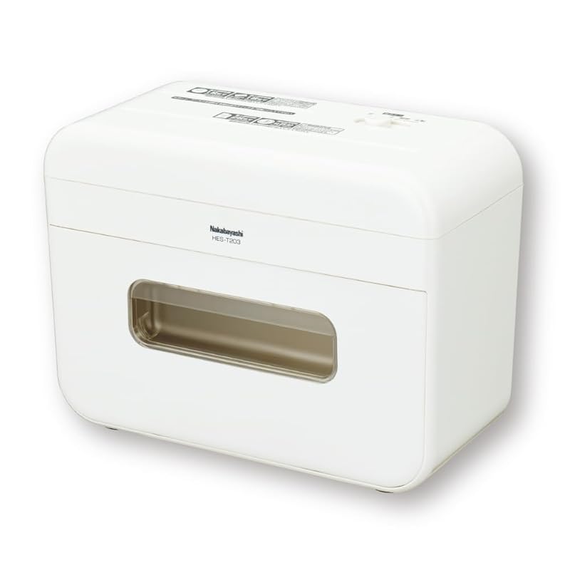 即納：ナカバヤシ パーソナル シュレッダ ハイセキュリティー デスクトップ ホワイト Z1202