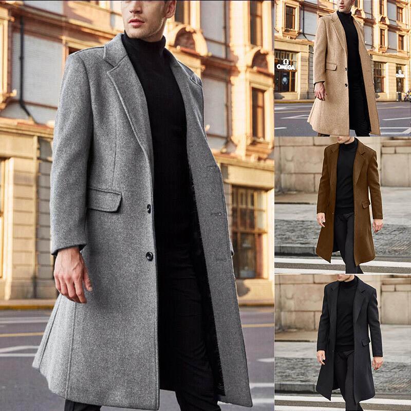 超人気チェスターコートメンズ体型カバー超ロング丈3040おしゃれ楽ちん防寒シンプルカジュアル秋冬作定番快適着痩