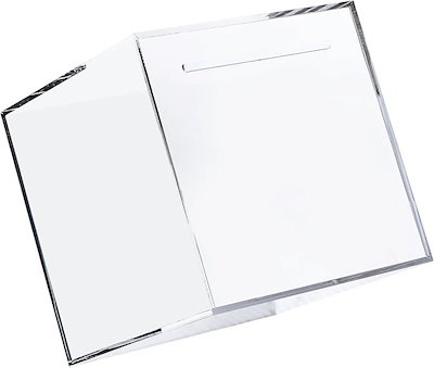 他サイト： 開かない貯金箱 おしゃれ 札 お札 ステンレス 大容量 正方形 (透明 クリア クリアー)の商品画像