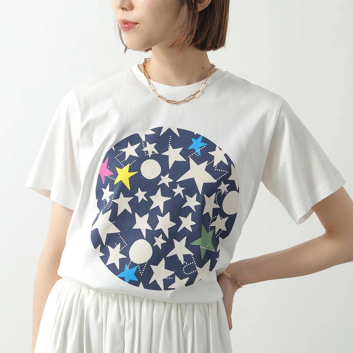 STELLA McCARTNEY KIDS ステラマッカートニー キッズ Tシャツ TX8B71 Z0434 レディース ガールズ 半袖 カットソー コットン スター ロゴ 101