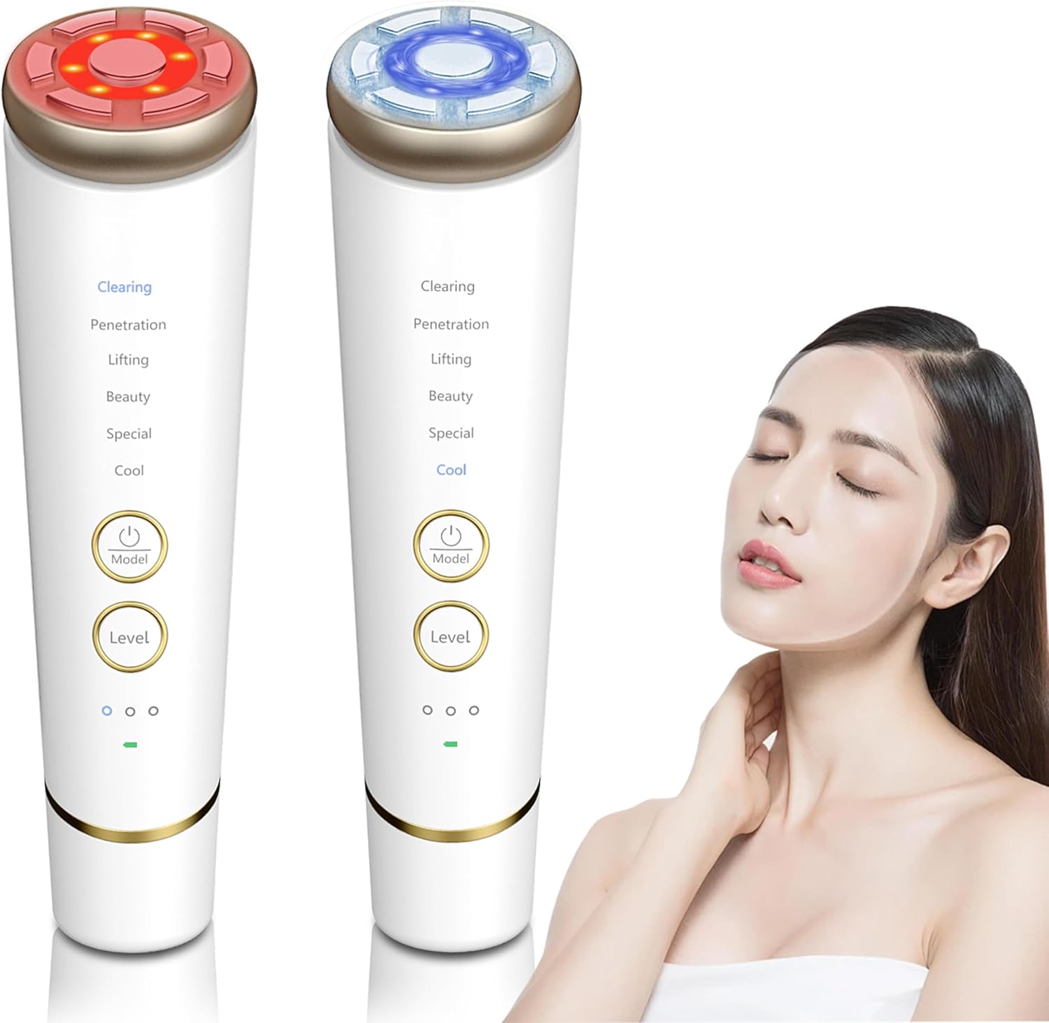 【令和6年】美顔器 美容器 RF温冷美顔器 リフトアップ イオン導出 イオン導入 EMS 微電流 温冷ケア 冷感機能 光エステ 1台多役 6種類モード 3段階レベル 音波振動 目元 口元ケア 肌ケア