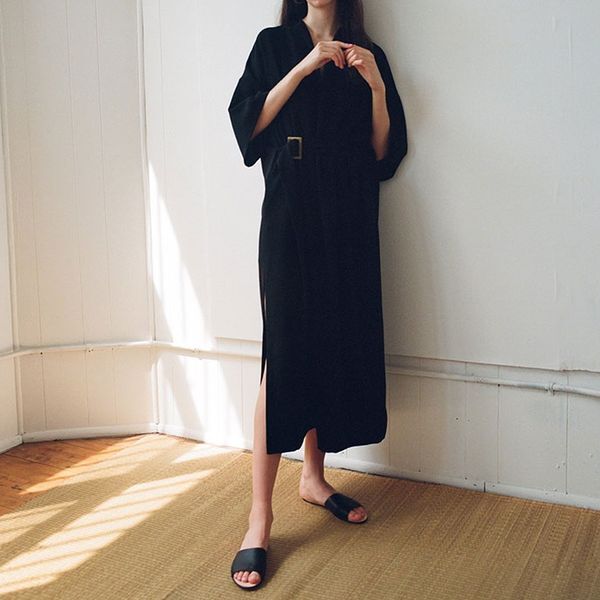 レディース ワンピース 膝下 ロング 7分袖 Vネック フェミニン ベルト ウエストマーク かわいい 大人可愛い きれいめ シンプル カジュアル 上品 おしゃれ エレガント ラブリー キュート 6,304円