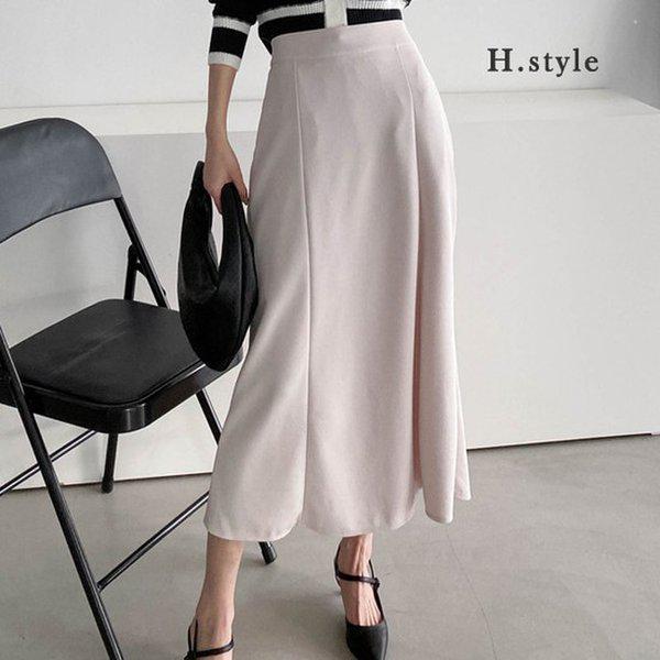 HスタイルSKルックアンドスリットスカート/春の新作/スカート/SK/スカート/シフォン/フレア/フレア/ミニ/プリーツ/シャーリング/Aライン