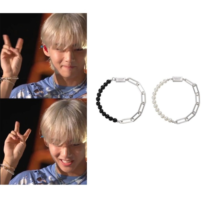 【BTS V着用】Chain Half Pearl Bracelet 韓国正規品