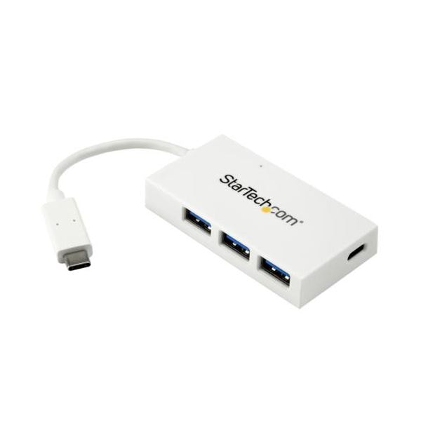 StarTech.com USB Type-C接続 4ポート増設USB3.0ハブ USB-Cx1口／Ax3口 ホワイトUSBバスパワー対応 HB30C3A1CFBW 1個