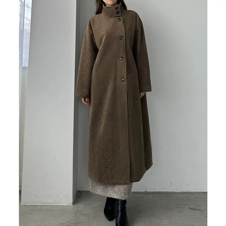 Louere　シャギーハイネックオーバーコート