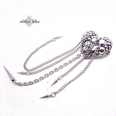 ブラックオニキス トリプレット ランバスカービング ピアス 【公式通販】