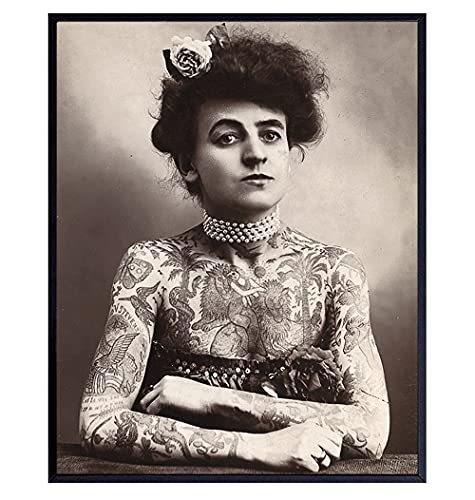 税込?送料無料】 Circus Vintage Photos Tatto Funny - Decor Art Wall