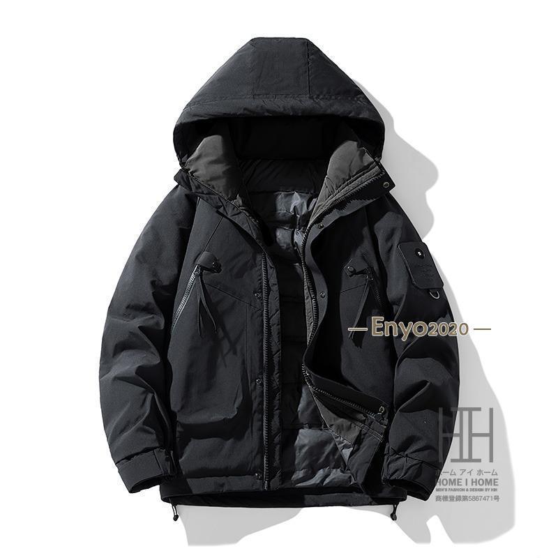 迅速な出荷 ダウンジャケット メンズ ダウンコート フード付き 撥水 厚手 アメカジ 防 暖かい 防寒 ブルゾン カジュアル アウトドア ダウンコート 冬 冬服