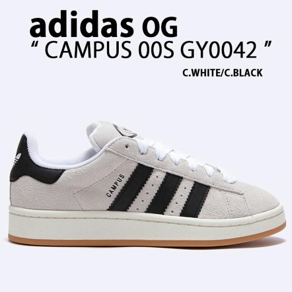 GY0042 スニーカー CAMPUS 00S WHITE CREAM BLACK シューズ スウェード くすみカラー ク