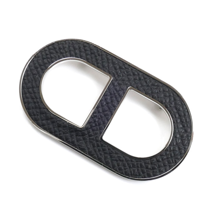 HERMES エルメス ヴォーエプソン メタル シェーヌダンクル ブローチ H500262FK89 ユニセックス 中古 美品