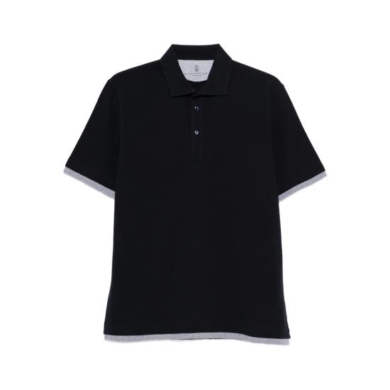 BRUNELLO CUCINELLI Men Polo Shirts ME8543966 CW893 BLUE
