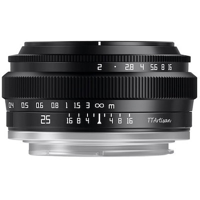 他サイト： TTArtisan 25mm f/2C X (B) ブラック 単焦点レンズ(富士フイルムXマウント)の商品画像