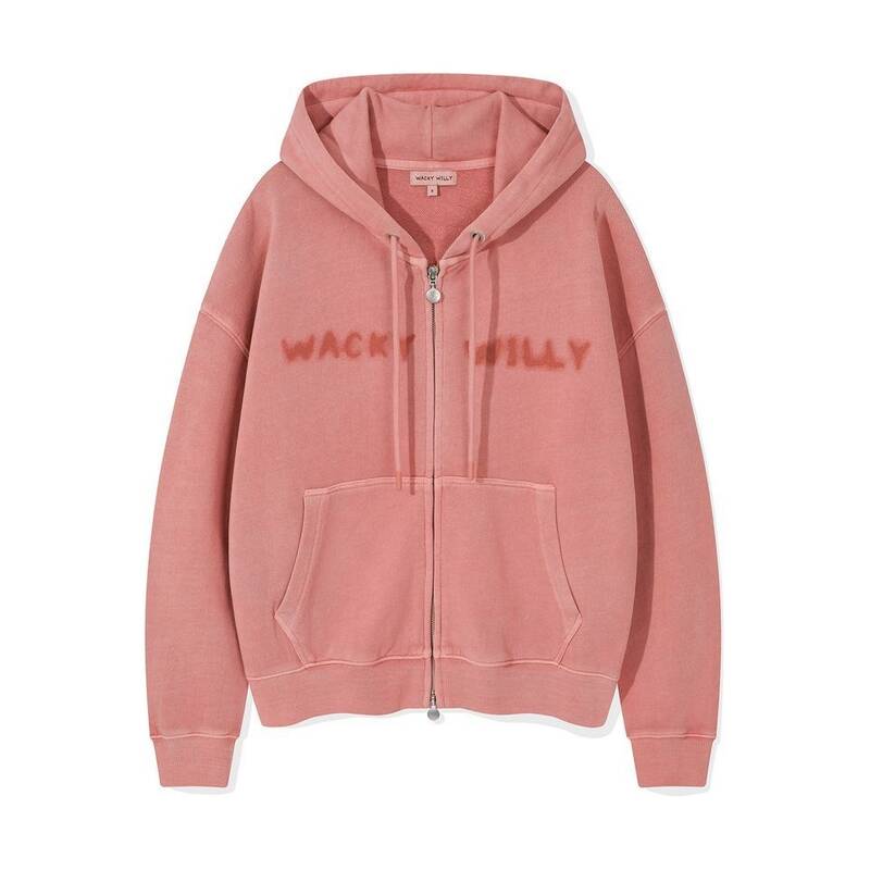 WACKY WILLY ウィメンズ ピグメントウォッシュ フーディ ピンク 471820