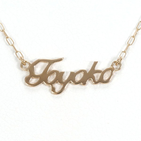 K18 18金 PG ピンクゴールド ネックレス 総重量約0.8g 約40cm ジュエリー 中古