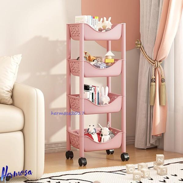 今日のイベント 新商品20%オフ キッチンワゴン バスケットラック 収納カート バスケット 収納ワゴン 多用途収納 キャスター付き 台所 浴室 トイレ おしゃれ 頑丈 13枚購入で200円OFF