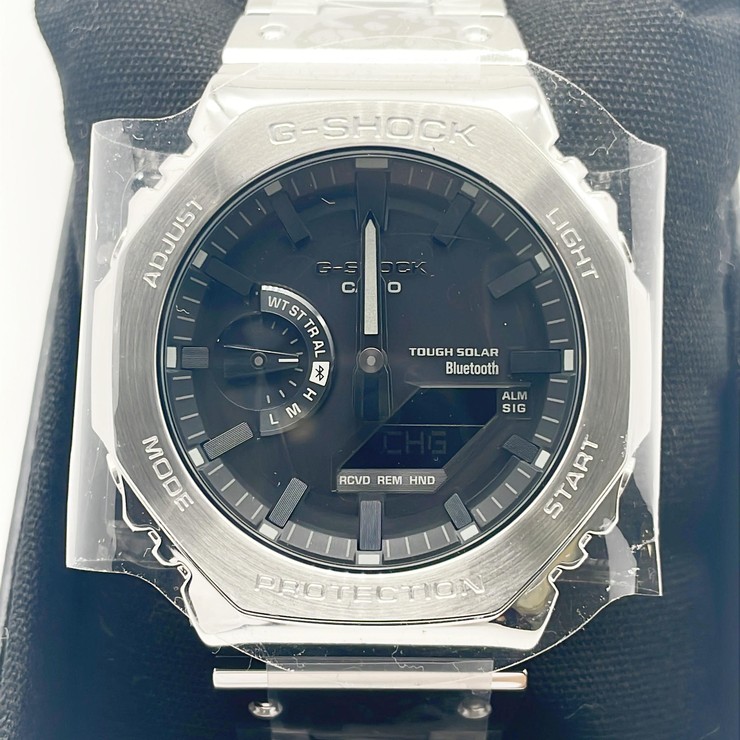 時計 G-SHOCK FULL METAL 2100 Series ステンレススチール GM-B2100D-1AJF アナデジ ブラック シルバー メンズ時計 メンズウォッチ【本物保証】