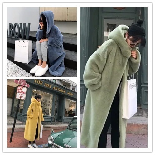 今買いたいが特売！柔らい 肌触り良く 膝下丈 可愛い エコファーコート 軽い暖かい 新品 冬 ボタン 服 レディース エコファージャケット ロング丈 ファーコート