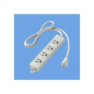 （まとめ）マグネット付 OAタップ3P/4個口 グレー 1.0m WCH2414H 1個[x3]